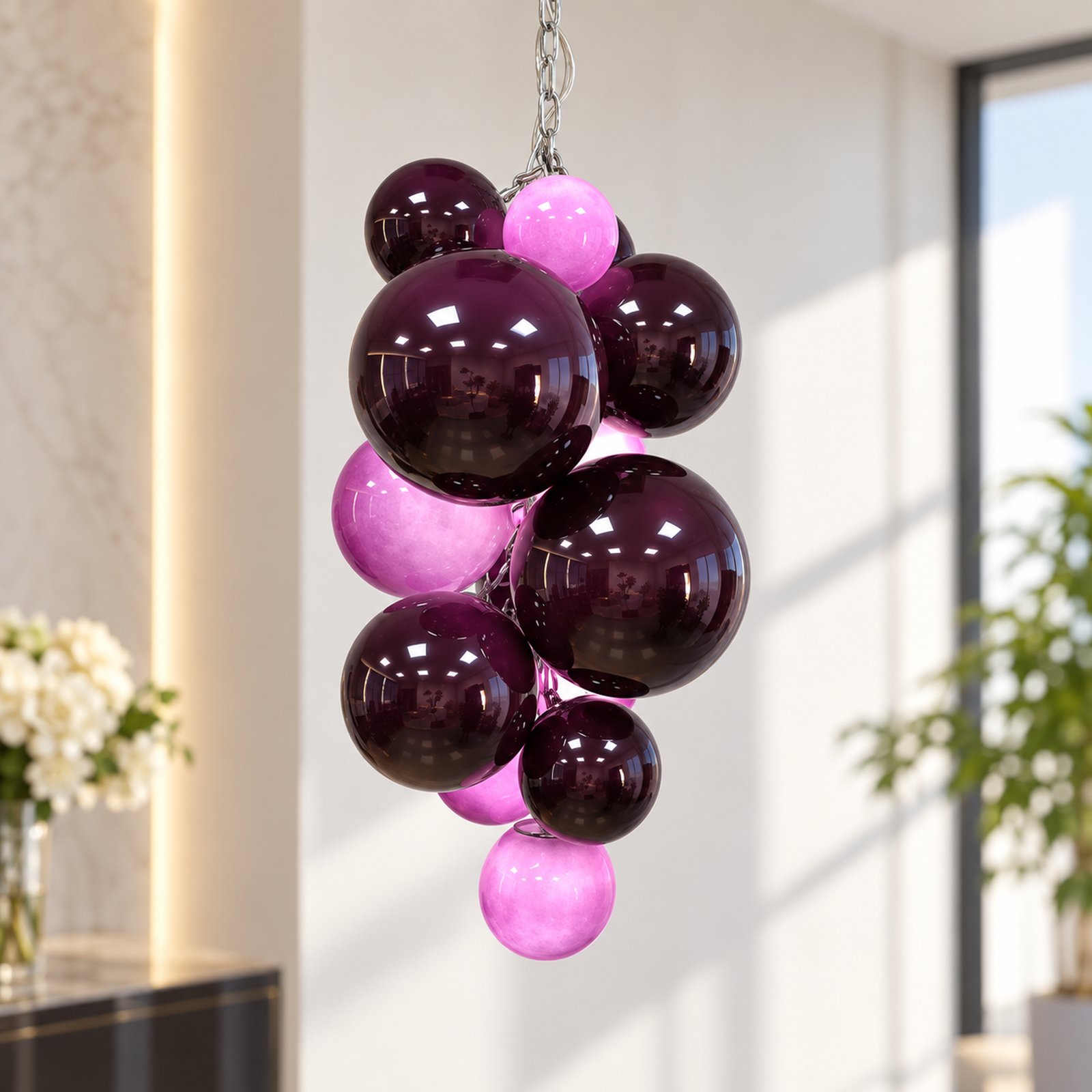 SPACE361 KAITAI Purple Glass Pendant Light KT-0509 - Modern Lamps - gallery image