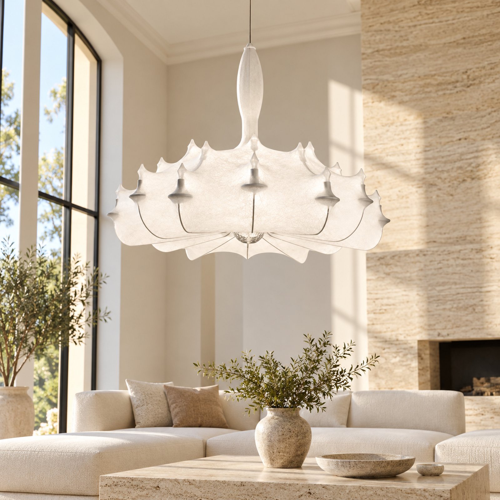 SPACE361 KAITAI Silk Shade Pendant Light KT-3001 - Modern Lamps - gallery image