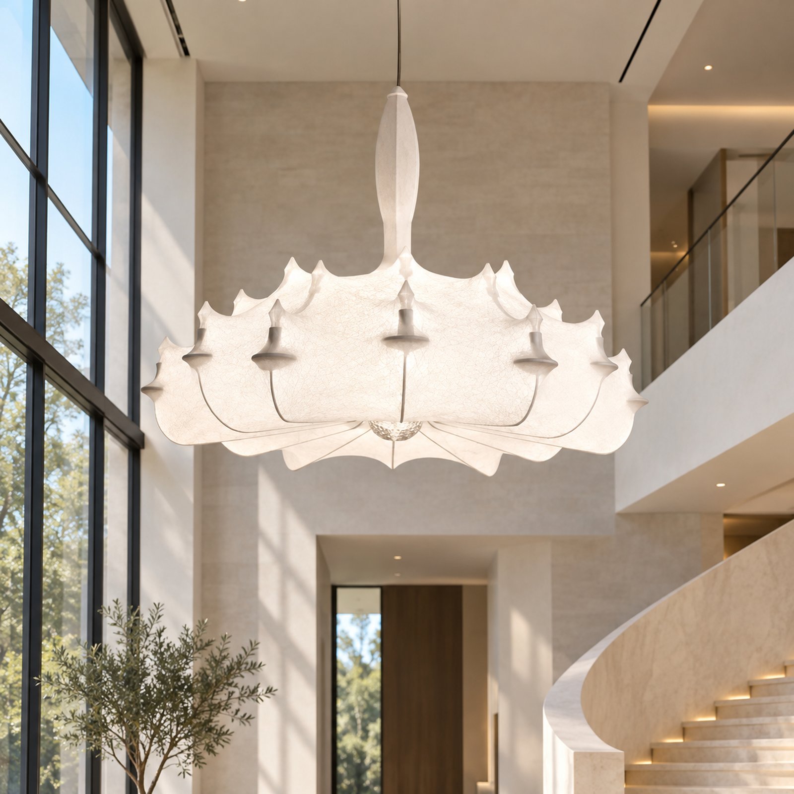 SPACE361 KAITAI Silk Shade Pendant Light KT-3001 - Modern Lamps - gallery image