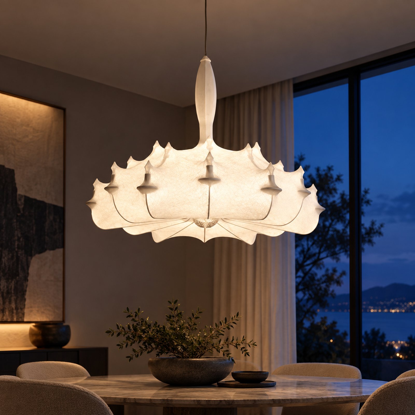 SPACE361 KAITAI Silk Shade Pendant Light KT-3001 - Modern Lamps - gallery image