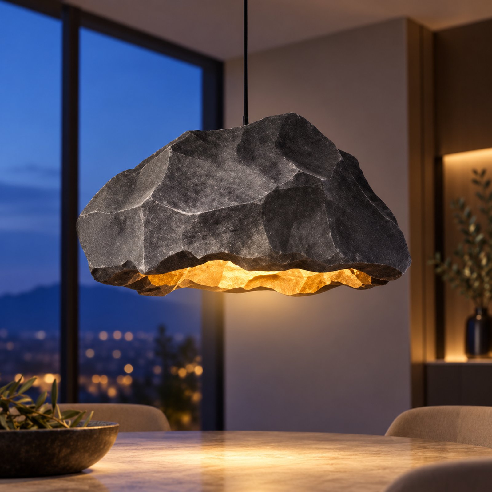 SPACE361 KAITAI Stone Texture Pendant Light KT-4034 - Modern Lamps - gallery image