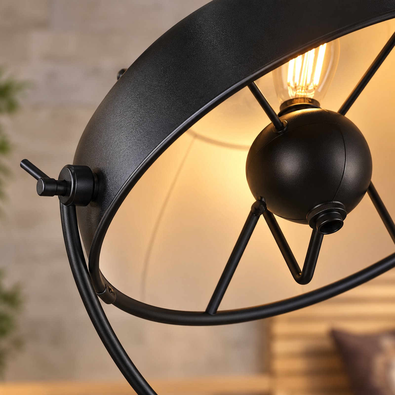 SPACE361 KAITAI Tall Fabric Shade Floor Lamp KT-60299F-B - Modern Lamps - gallery image