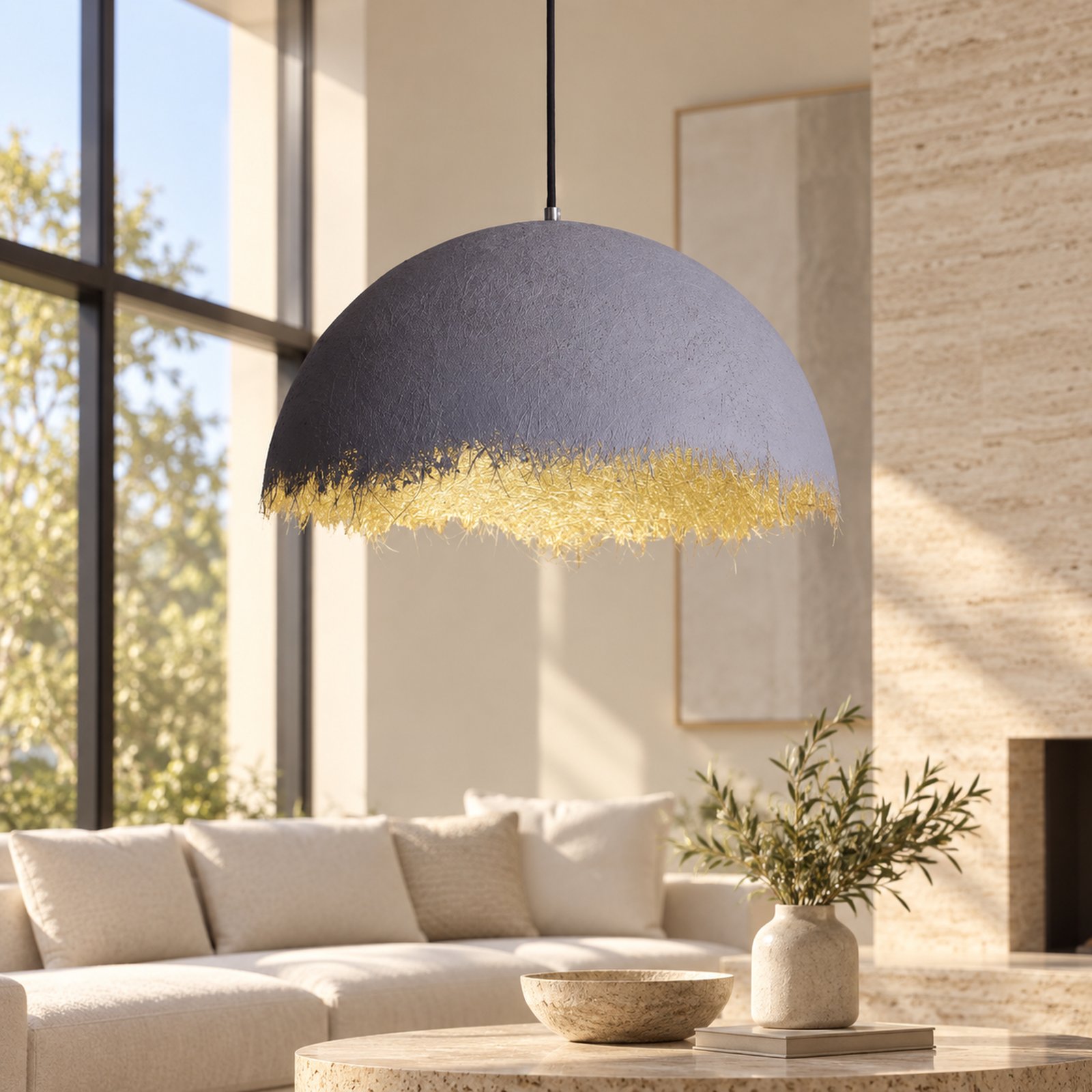 SPACE361 KAITAI Resin Dome Pendant Light KT-6056 - Modern Lamps - gallery image