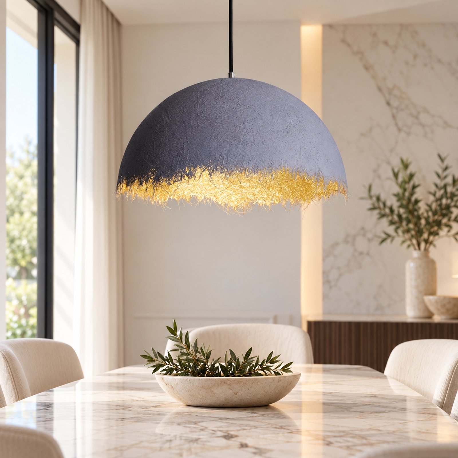 SPACE361 KAITAI Resin Dome Pendant Light KT-6056 - Modern Lamps - gallery image