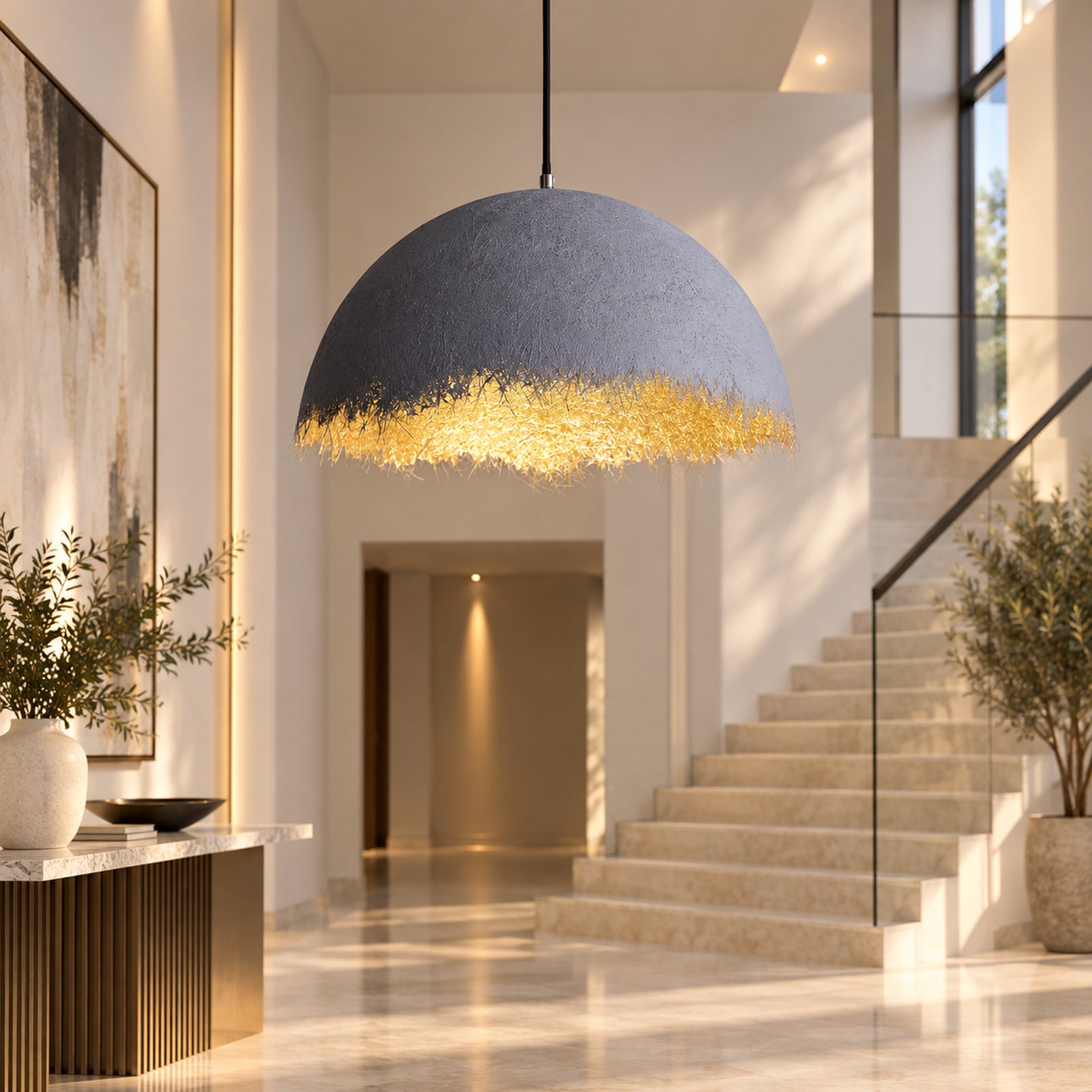 SPACE361 KAITAI Resin Dome Pendant Light KT-6056 - Modern Lamps - gallery image