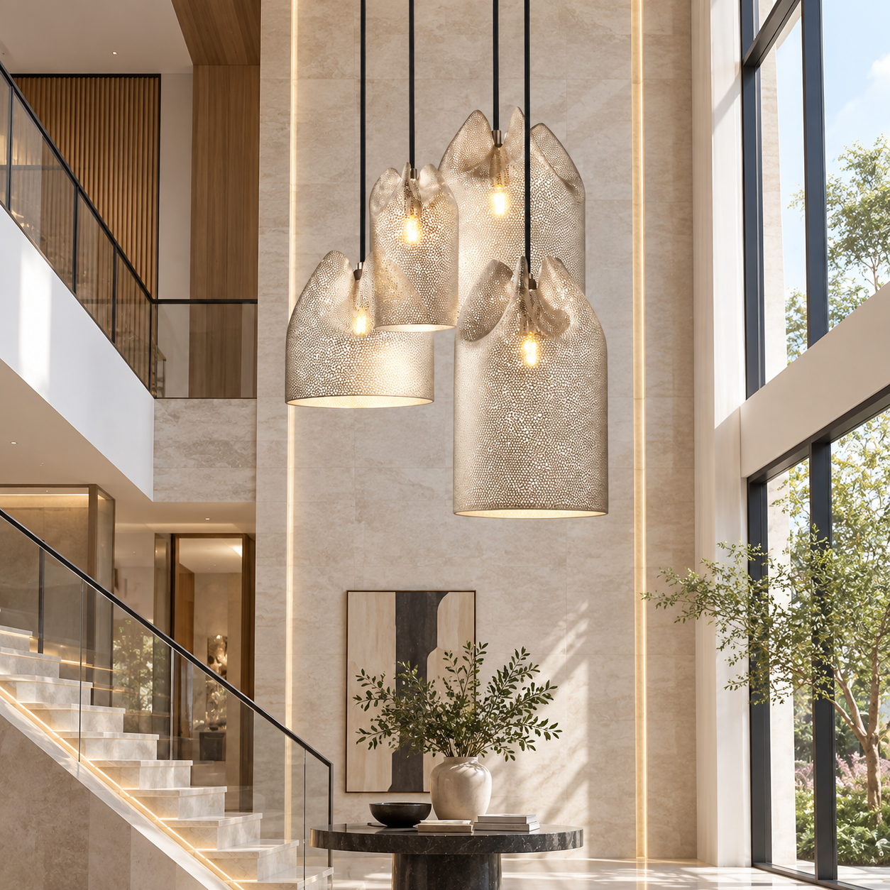 SPACE361 KAITAI Black Net Pendant Light KT-6088 - Modern Lamps - gallery image
