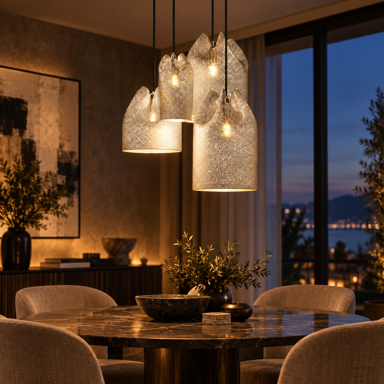 SPACE361 KAITAI Black Net Pendant Light KT-6088 - Modern Lamps - gallery image