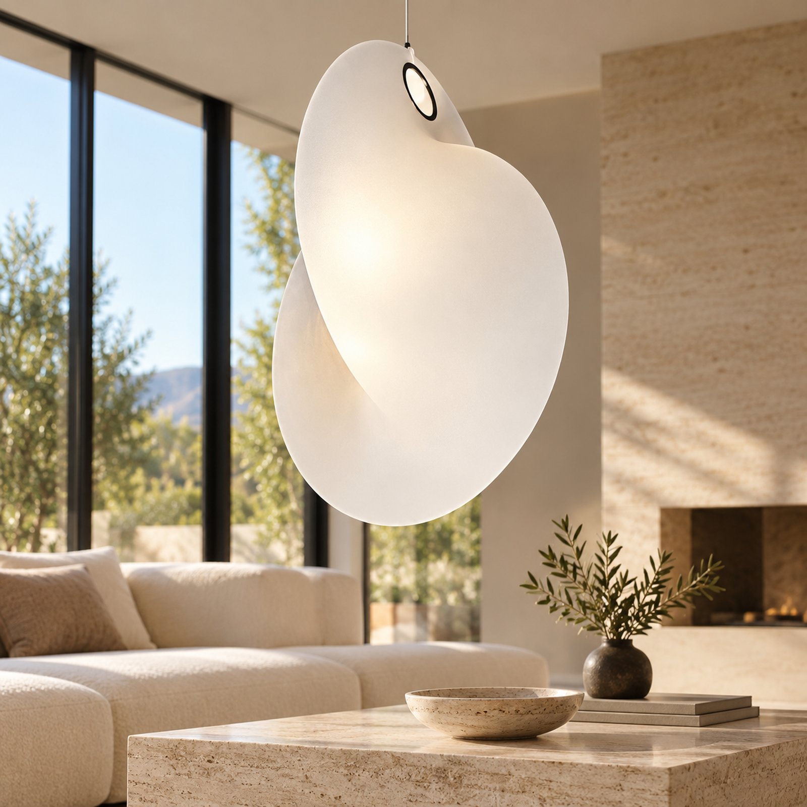 SPACE361 KAITAI Silk Shade Pendant Light KT-7010 - Modern Lamps - gallery image