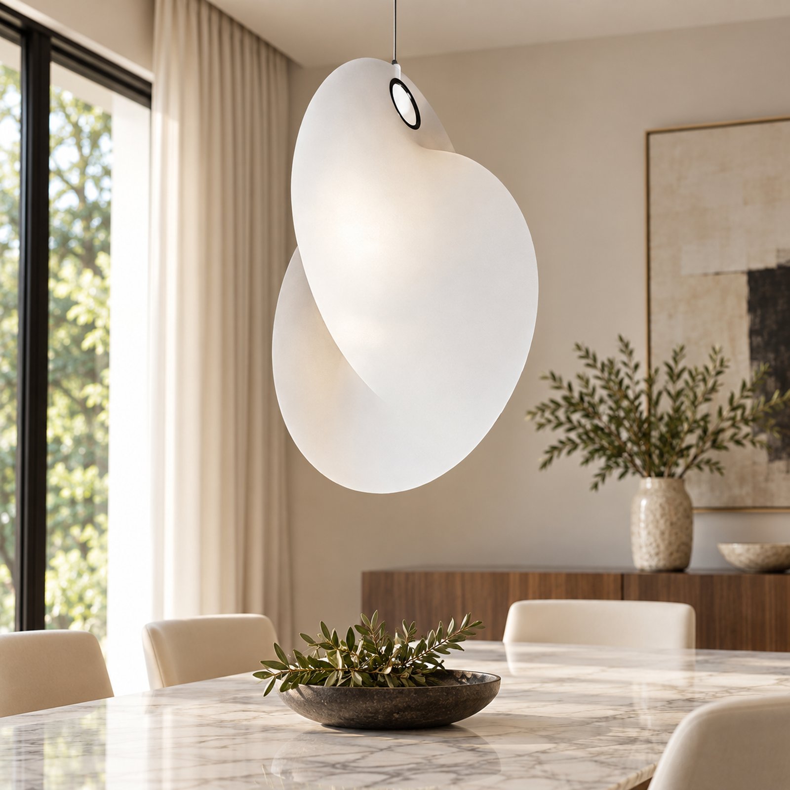 SPACE361 KAITAI Silk Shade Pendant Light KT-7010 - Modern Lamps - gallery image