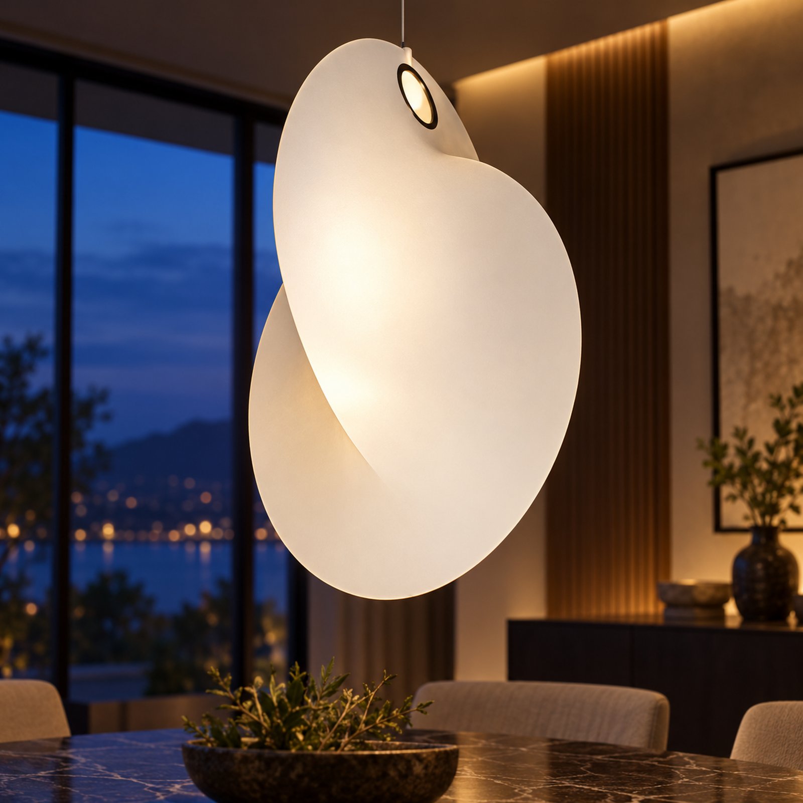 SPACE361 KAITAI Silk Shade Pendant Light KT-7010 - Modern Lamps - gallery image
