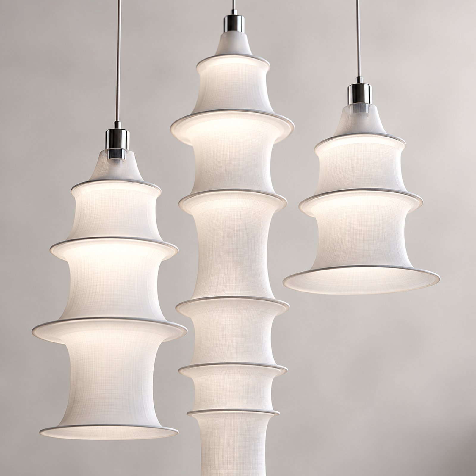 SPACE361 KAITAI Silk Shade Pendant Light KT-7018 - Modern Lamps - gallery image