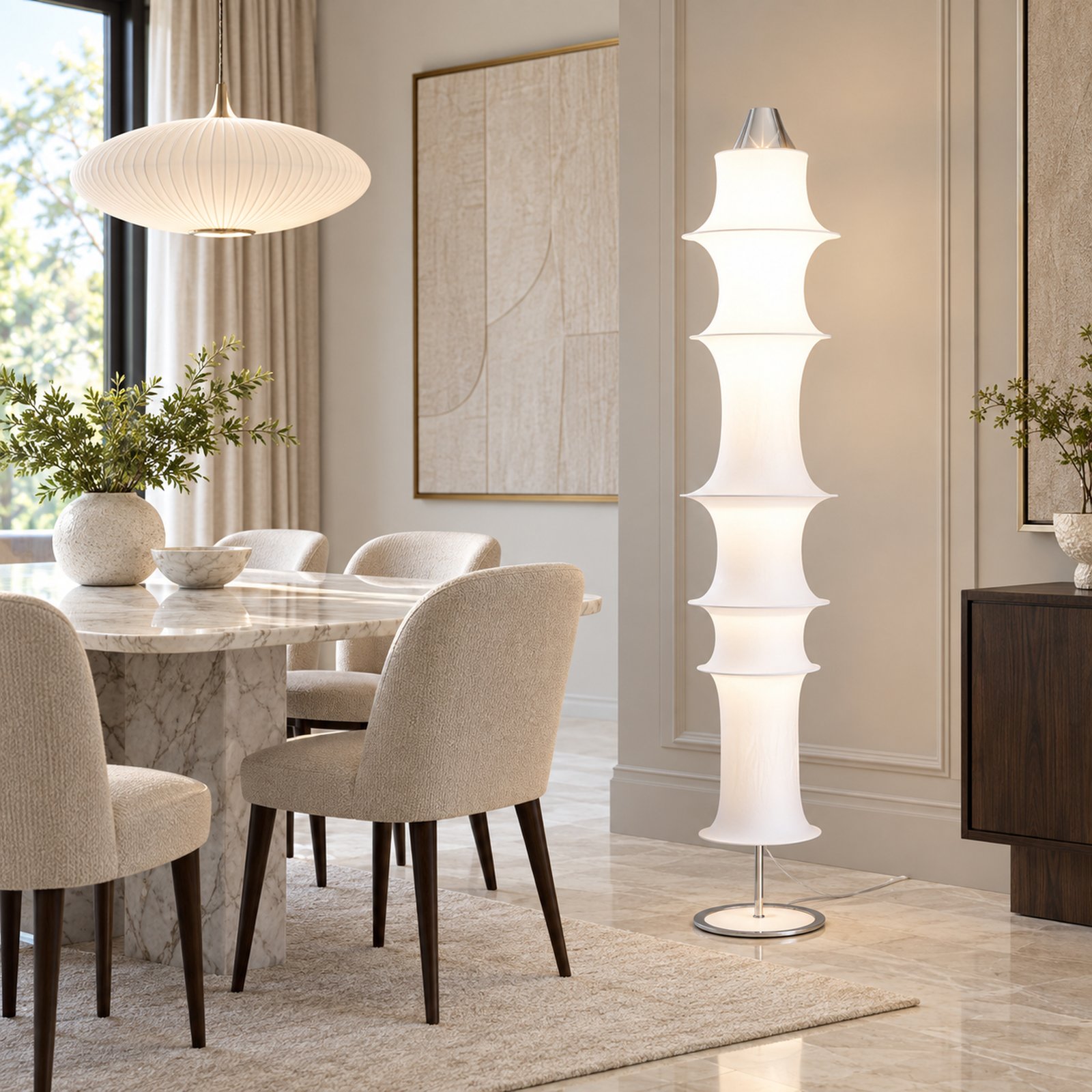 SPACE361 KAITAI Silk Shade Floor Lamp KT-7019 - Modern Lamps - gallery image