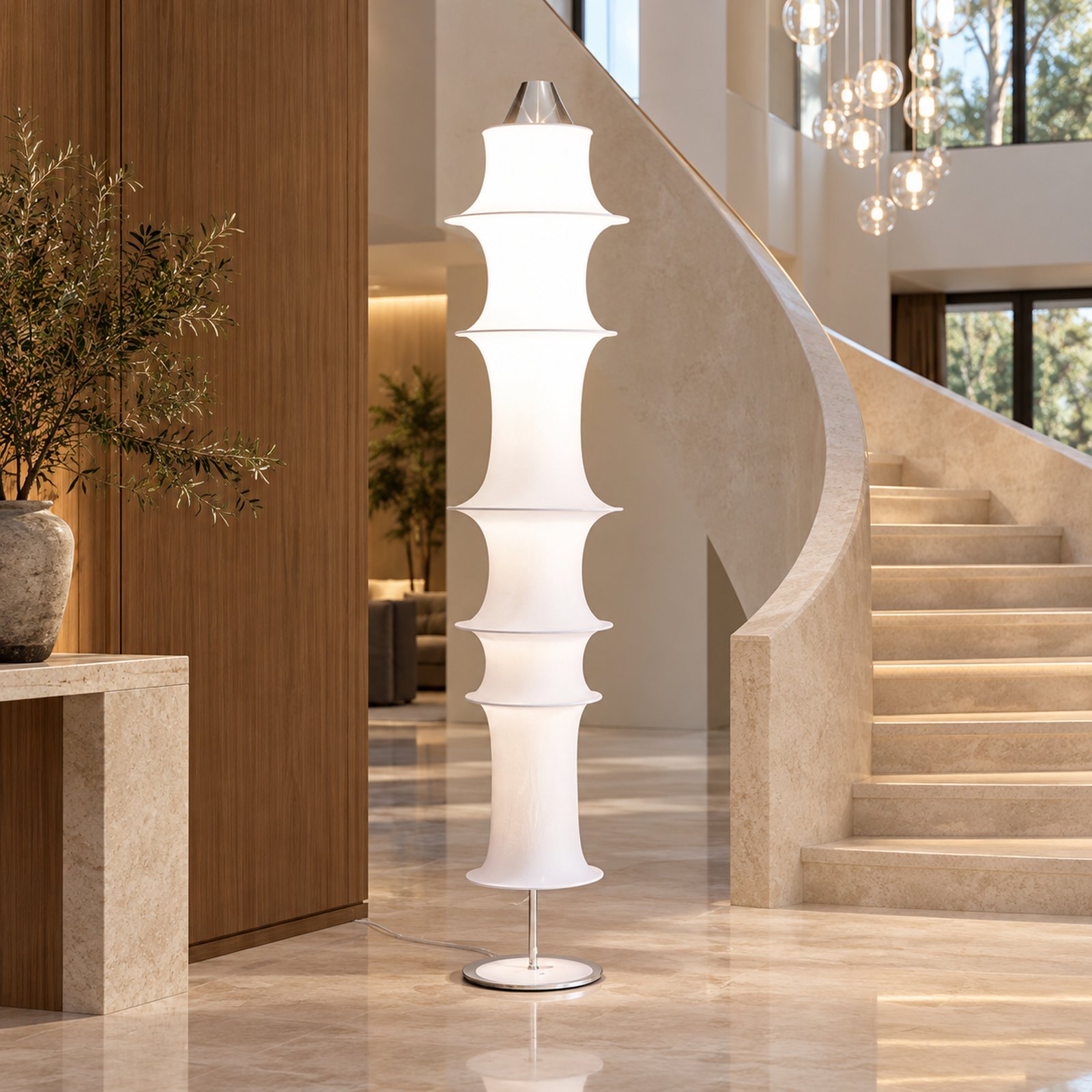 SPACE361 KAITAI Silk Shade Floor Lamp KT-7019 - Modern Lamps - gallery image