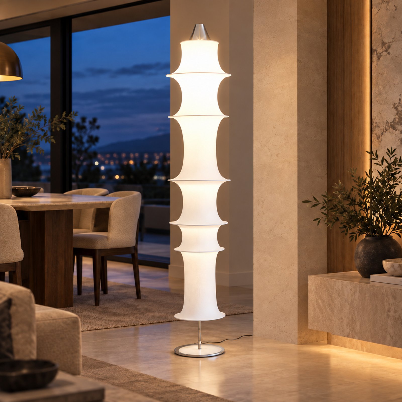 SPACE361 KAITAI Silk Shade Floor Lamp KT-7019 - Modern Lamps - gallery image