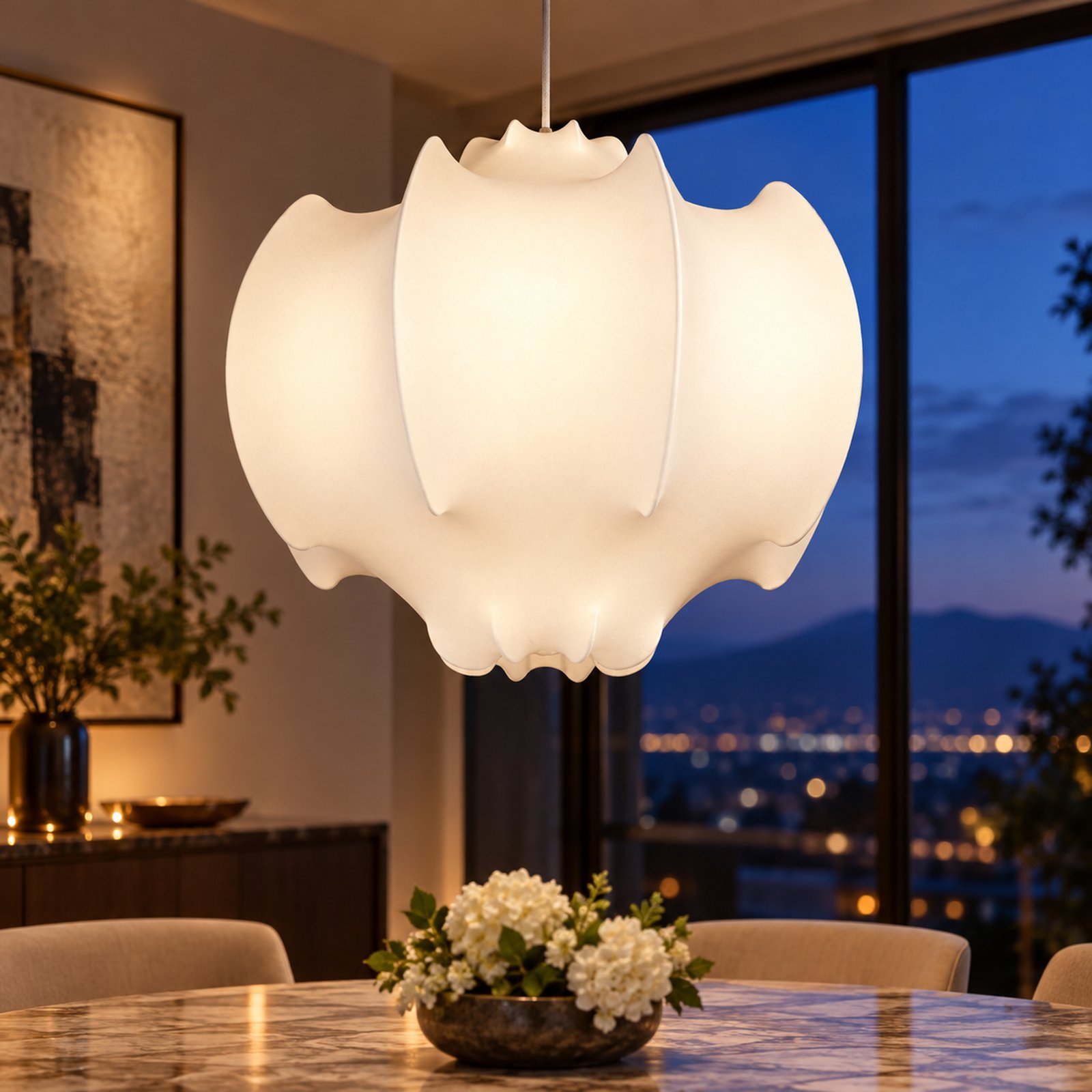 SPACE361 KAITAI Silk Shade Pendant Light KT-7020 - Modern Lamps - gallery image