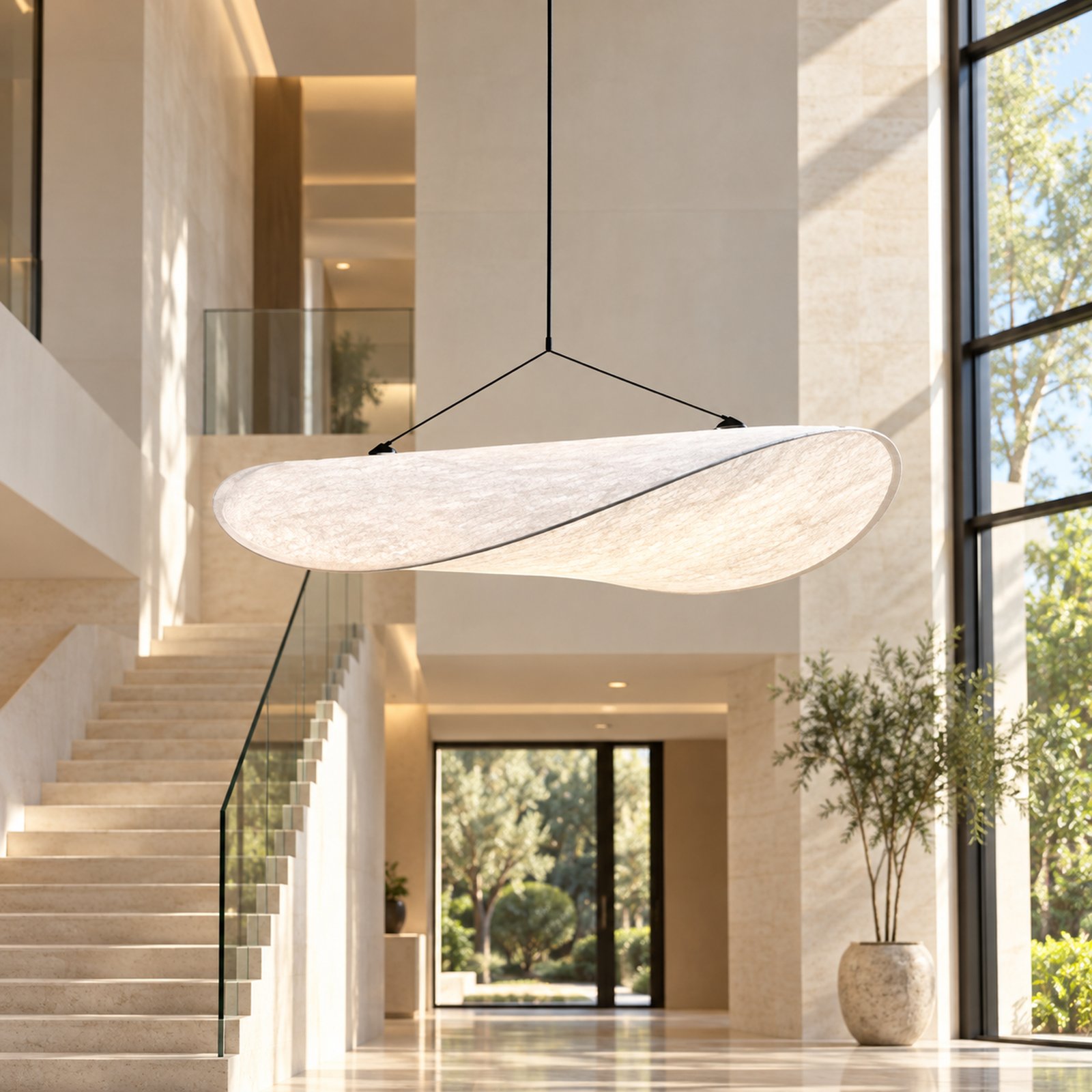 SPACE361 KAITAI Paper Shade LED Pendant Light KT-7023 - Modern Lamps - gallery image