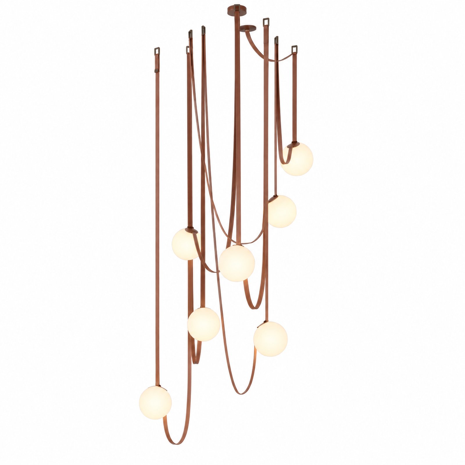 SPACE361 KAITAI Leather Seven-Light Pendant KT-88016 - Modern Lamps - product listing