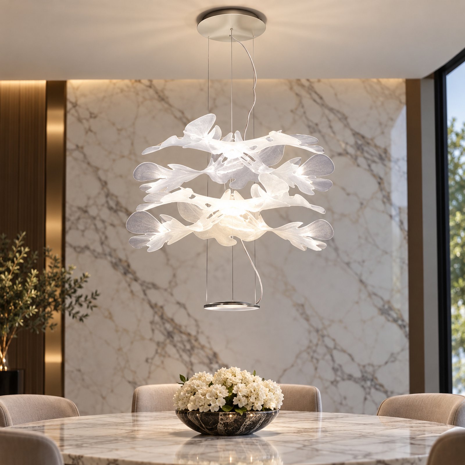 SPACE361 KAITAI Tall Contemporary LED Pendant Light KT-9027-2 - Modern Lamps - gallery image