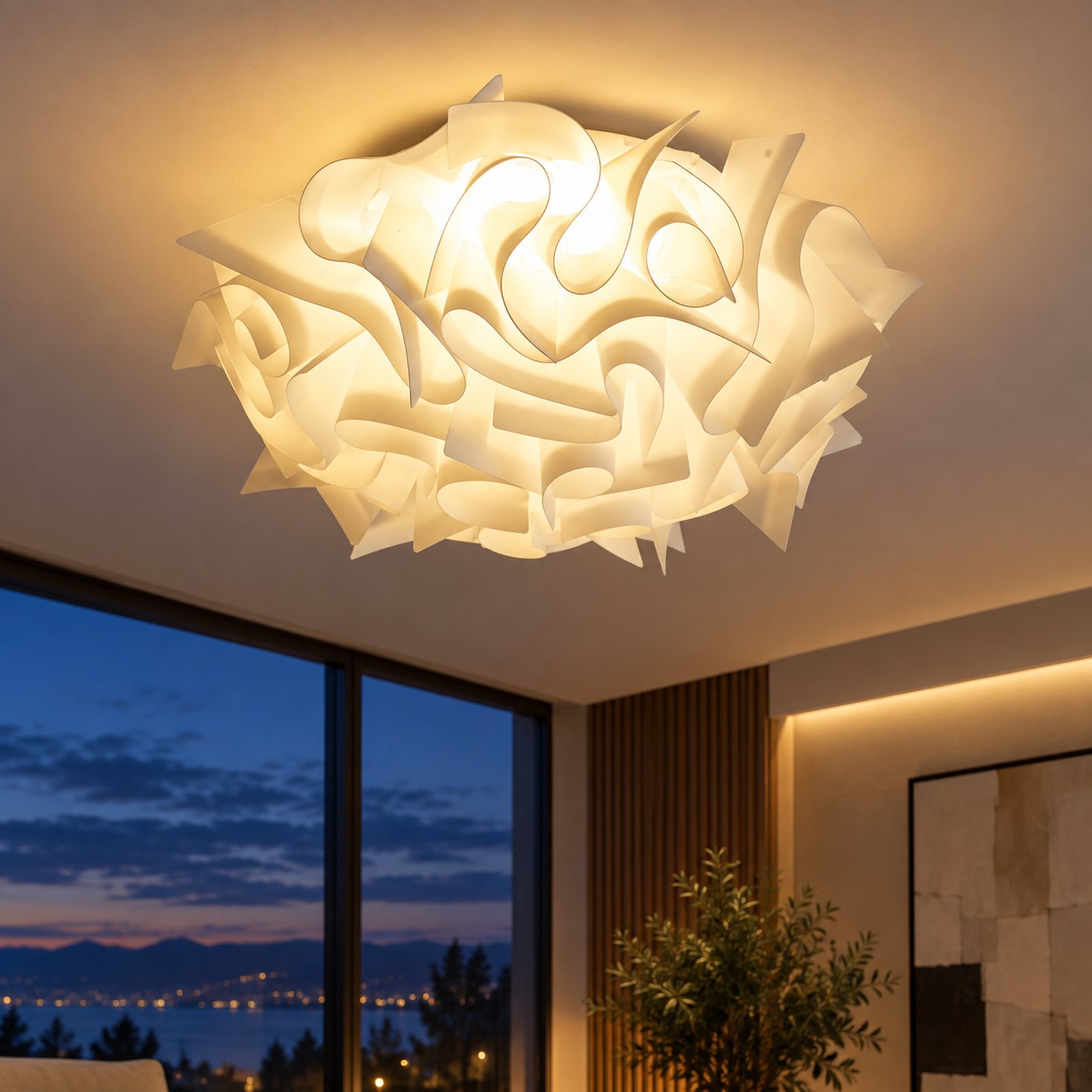 SPACE361 KAITAI White PVC Ceiling Light KT-9088-1L - Modern Lamps - gallery image