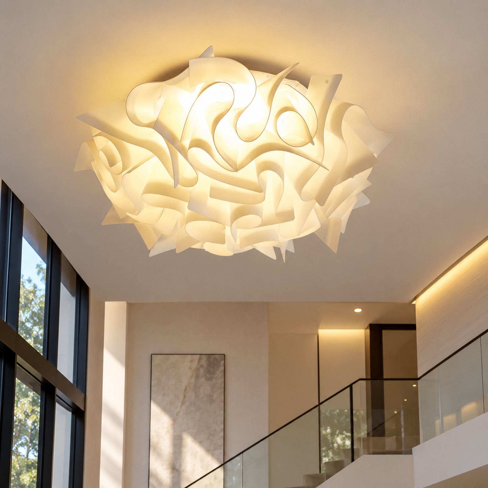 SPACE361 KAITAI Compact White PVC Ceiling Light KT-9088-1S - Modern Lamps - gallery image