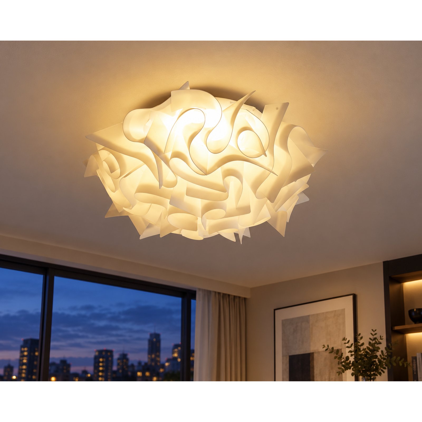SPACE361 KAITAI Compact White PVC Ceiling Light KT-9088-1S - Modern Lamps - gallery image
