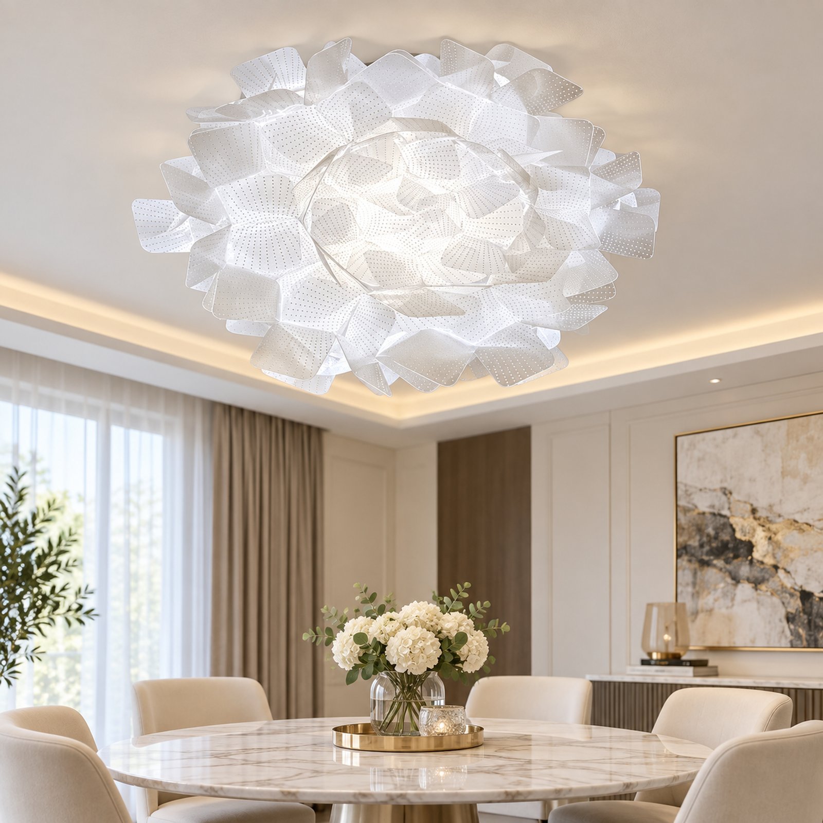 SPACE361 KAITAI Polka Pattern PVC Ceiling Light KT-9088-2L-polka - Modern Lamps - gallery image