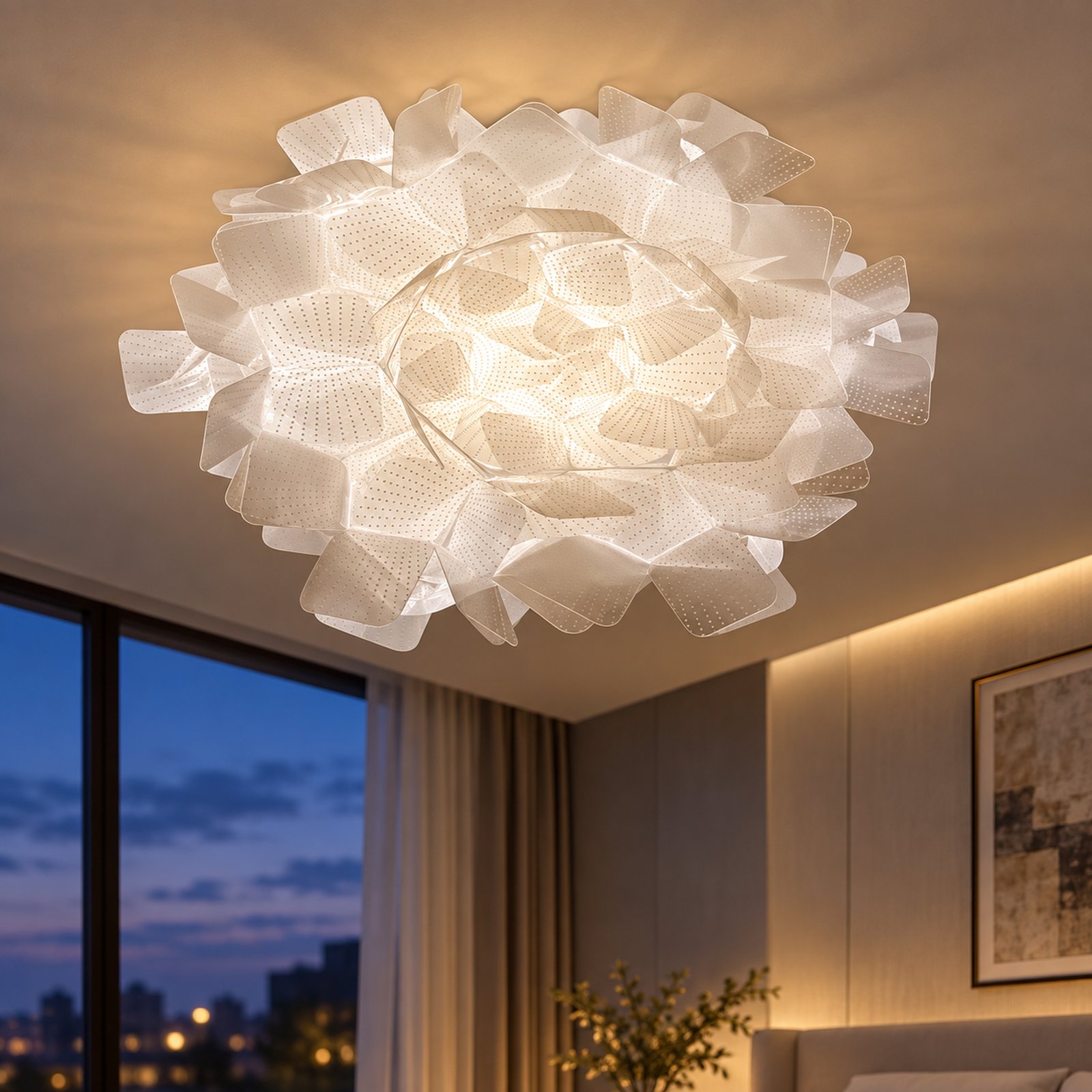 SPACE361 KAITAI Polka Pattern PVC Ceiling Light KT-9088-2L-polka - Modern Lamps - gallery image
