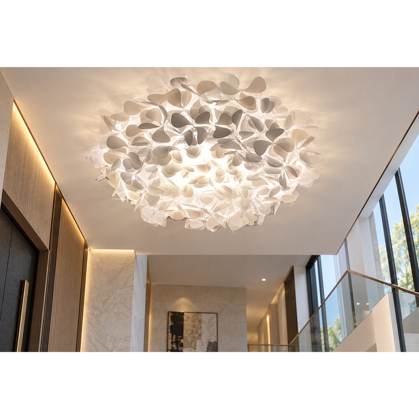 SPACE361 KAITAI Raindrop Pattern PVC Ceiling Light KT-9088-2L-raindrop - Modern Lamps - gallery image