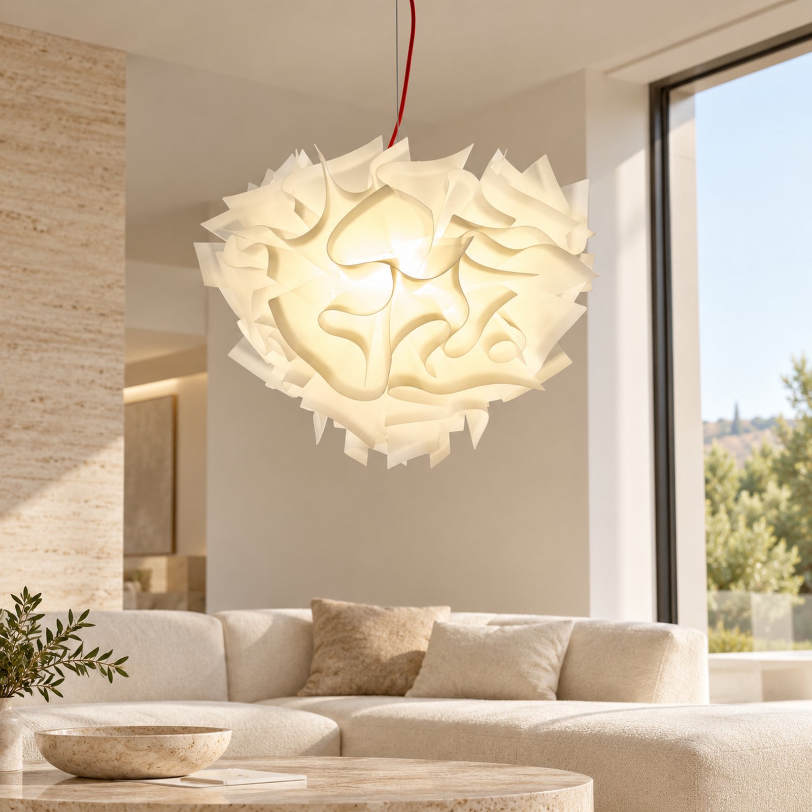 SPACE361 KAITAI White PVC Pendant Light KT-9188-L - Modern Lamps - gallery image