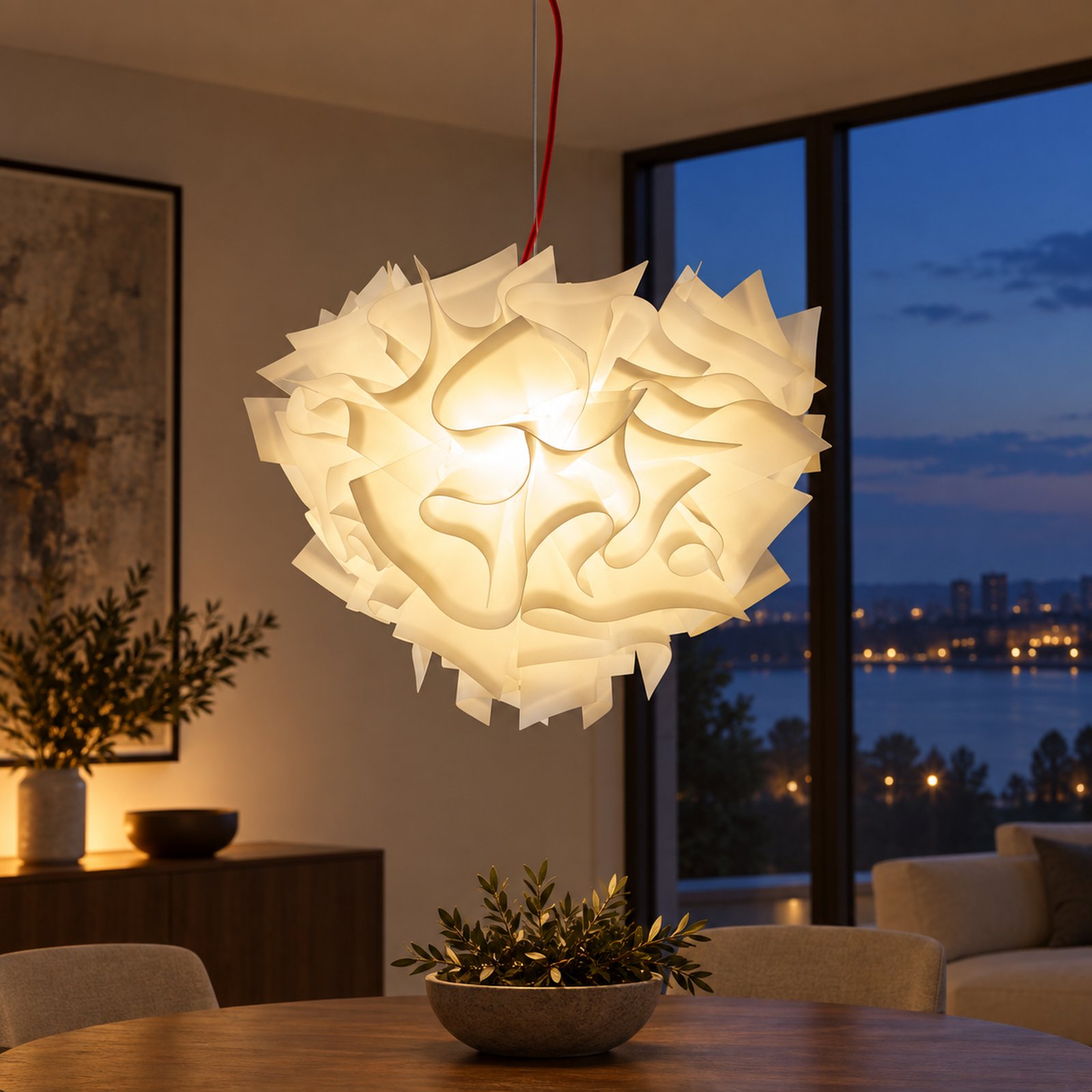 SPACE361 KAITAI White PVC Pendant Light KT-9188-L - Modern Lamps - gallery image