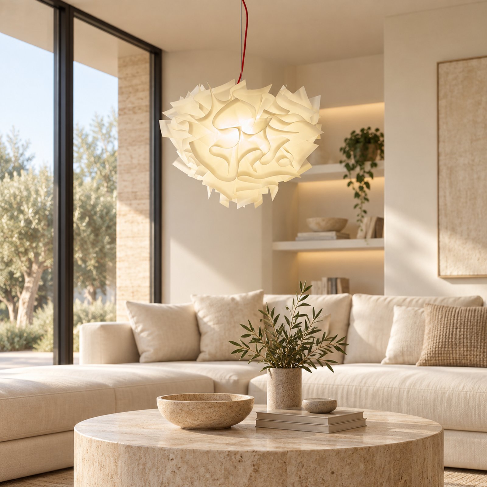 SPACE361 KAITAI Compact White PVC Pendant Light KT-9188-S - Modern Lamps - gallery image