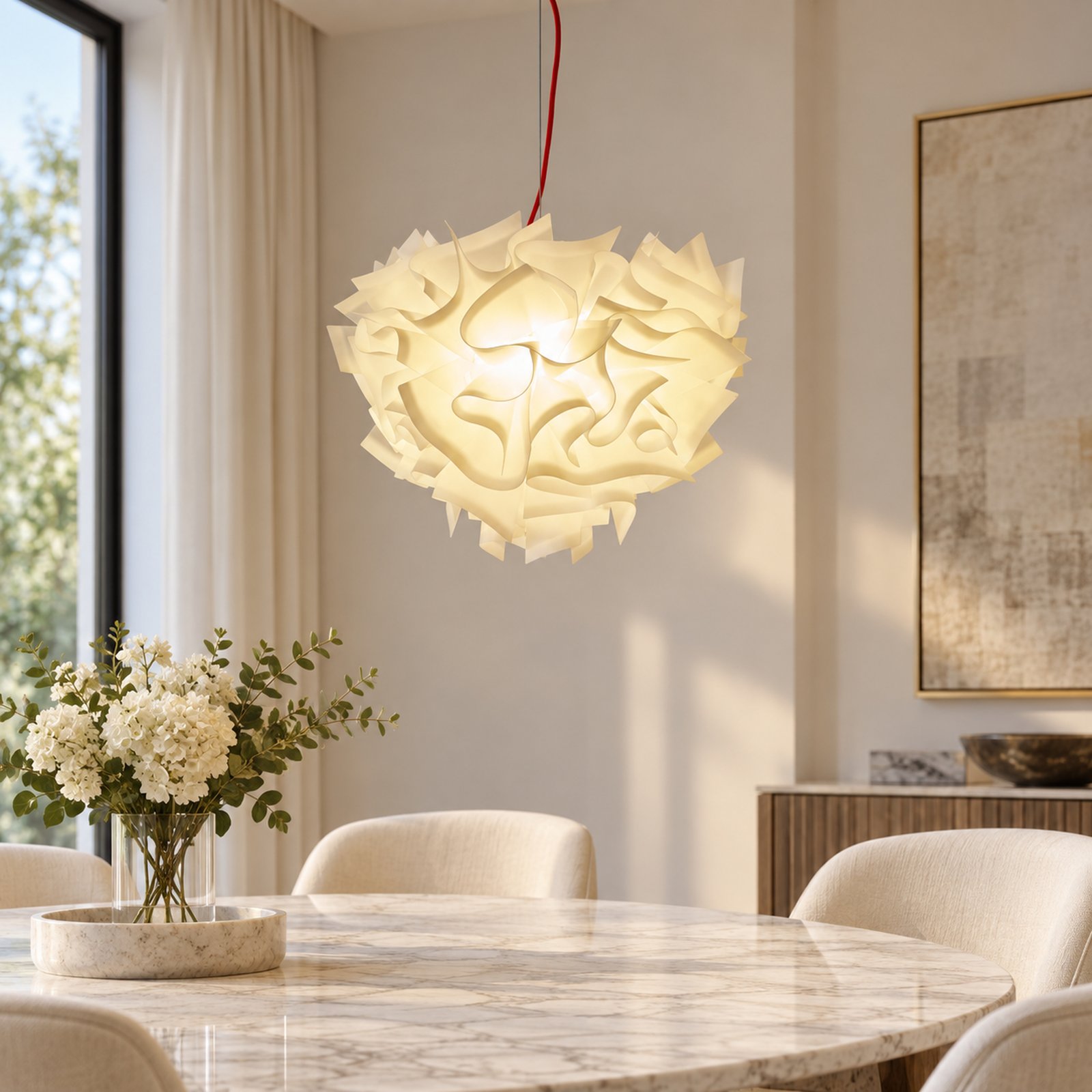 SPACE361 KAITAI Compact White PVC Pendant Light KT-9188-S - Modern Lamps - gallery image