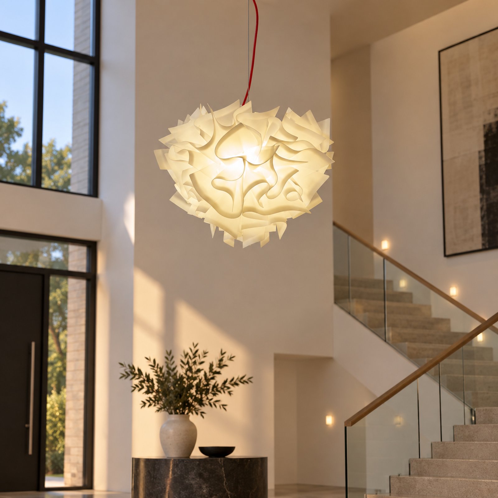 SPACE361 KAITAI Compact White PVC Pendant Light KT-9188-S - Modern Lamps - gallery image