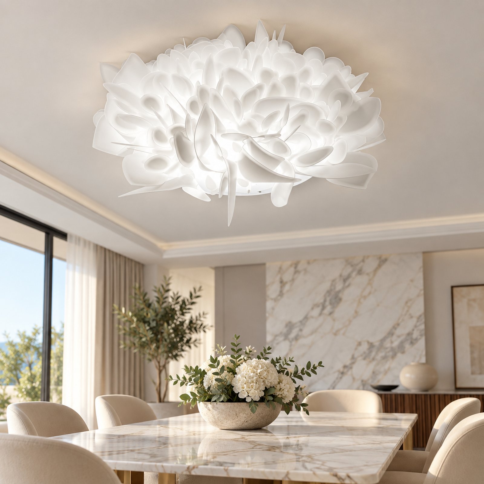 SPACE361 KAITAI White PVC Ceiling Light KT-9388-1L - Modern Lamps - gallery image