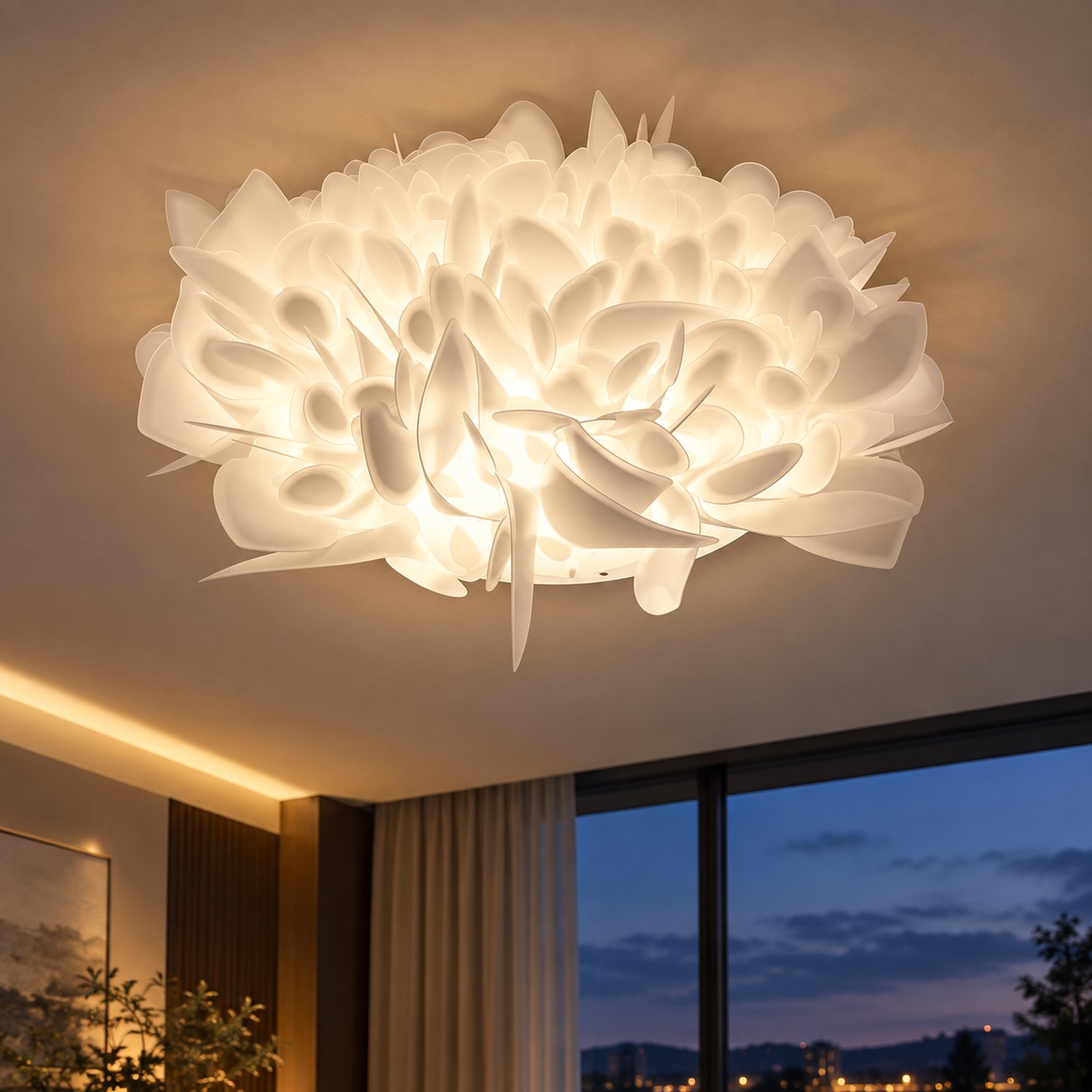 SPACE361 KAITAI White PVC Ceiling Light KT-9388-1L - Modern Lamps - gallery image