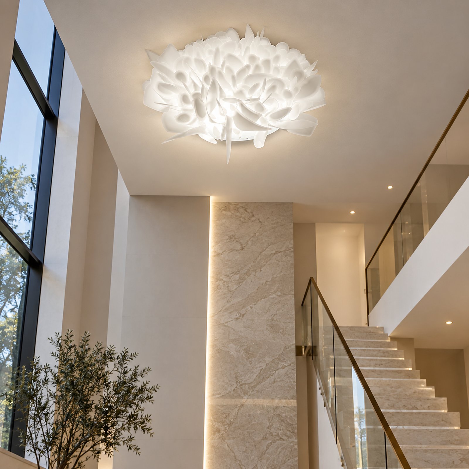 SPACE361 KAITAI Compact White PVC Ceiling Light KT-9388-1S - Modern Lamps - gallery image