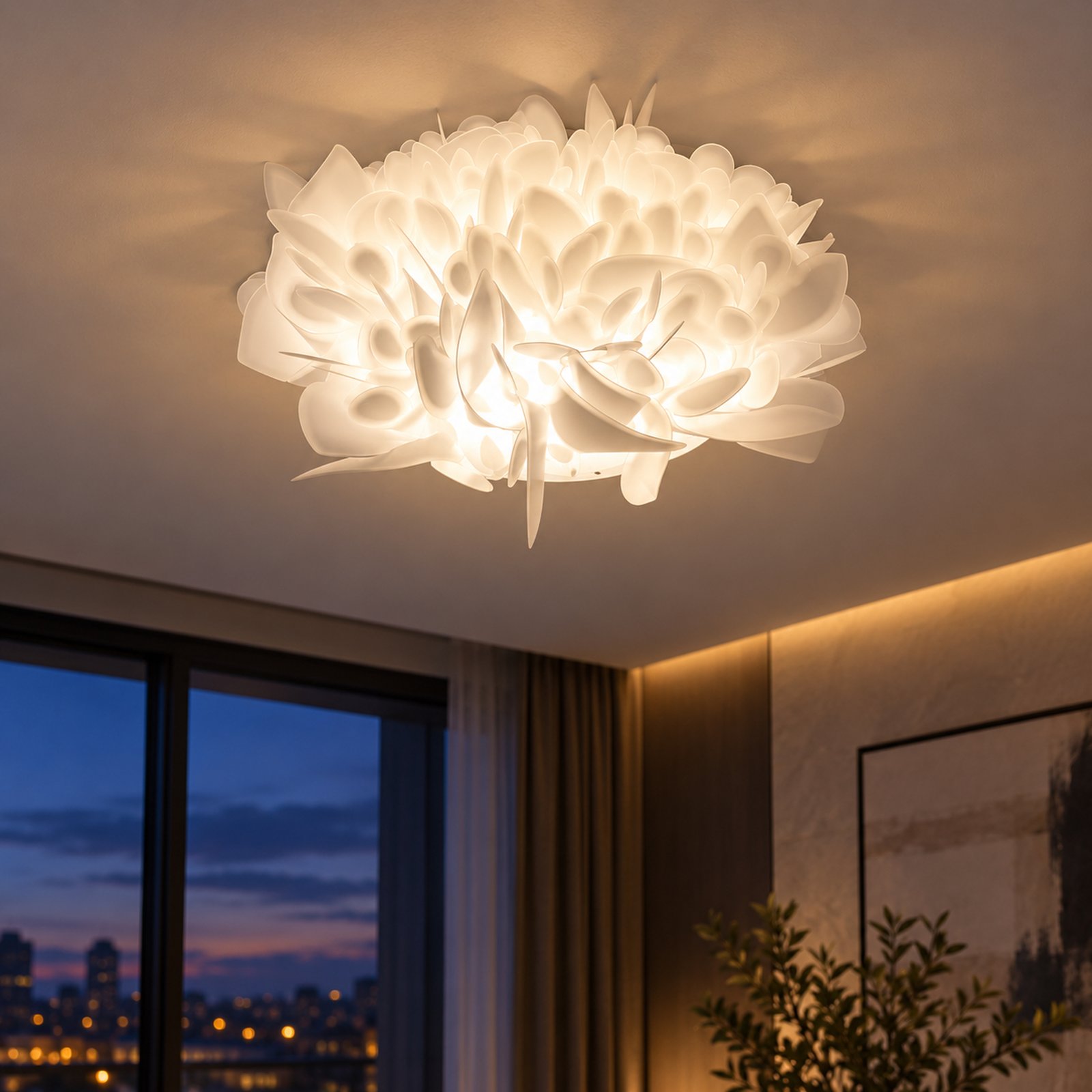 SPACE361 KAITAI Compact White PVC Ceiling Light KT-9388-1S - Modern Lamps - gallery image