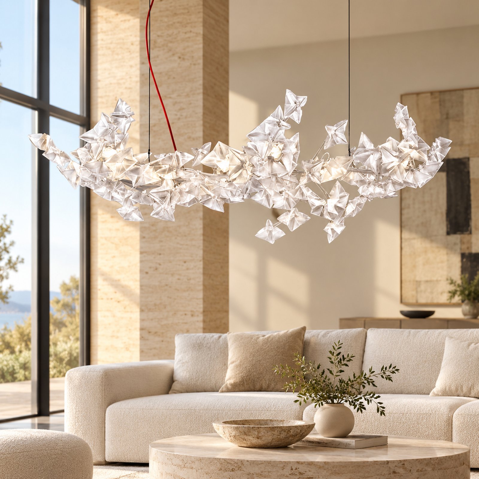SPACE361 KAITAI Large Linear PVC Pendant Light KT-98801 - Modern Lamps - gallery image