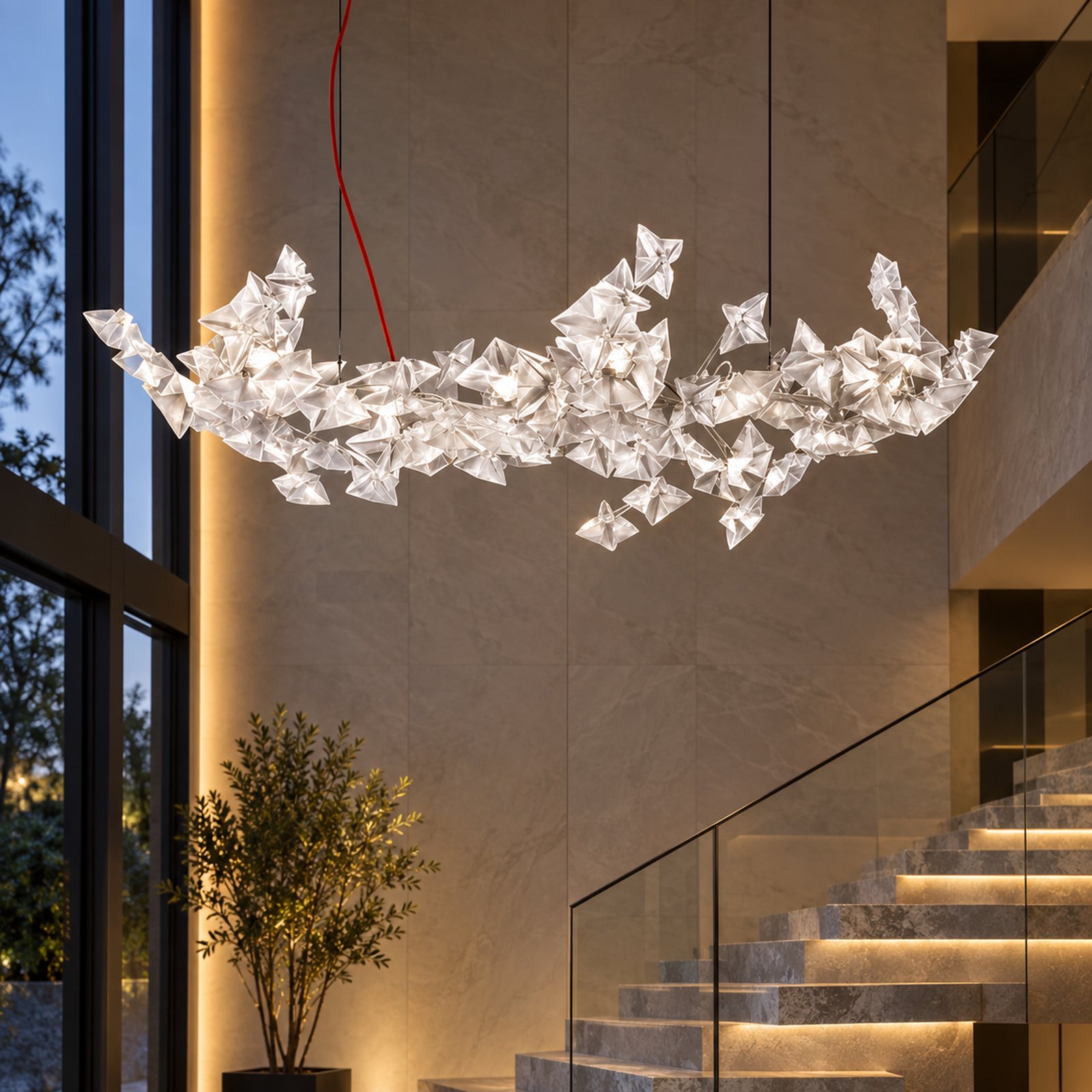 SPACE361 KAITAI Large Linear PVC Pendant Light KT-98801 - Modern Lamps - gallery image
