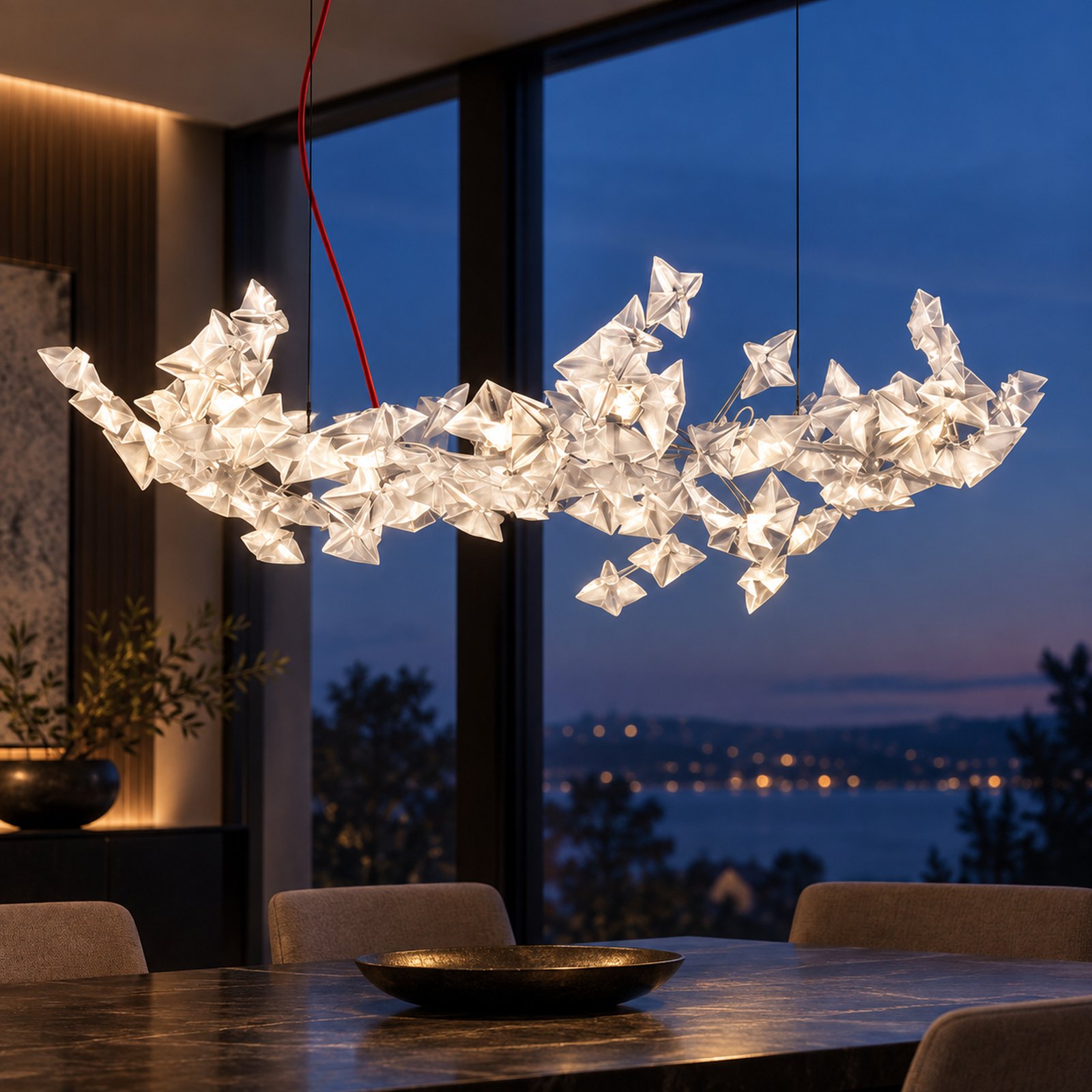 SPACE361 KAITAI Large Linear PVC Pendant Light KT-98801 - Modern Lamps - gallery image
