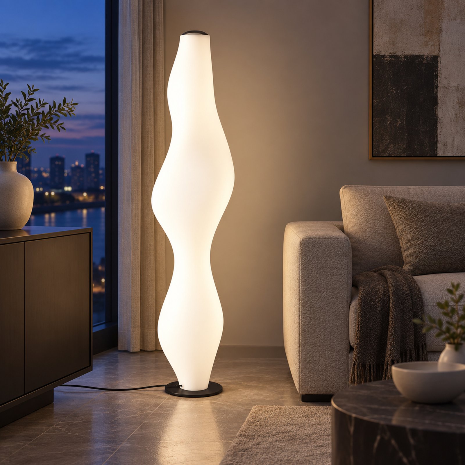 SPACE361 KAITAI Three-Color LED Floor Lamp KT6009-white - Modern Lamps - gallery image