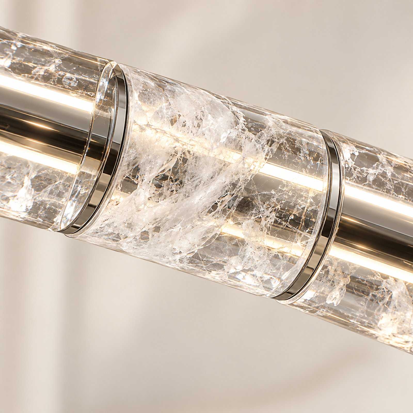 SPACE361 Amara A8134 Crystal Cloud Linear Pendant Light - Modern Lamps - gallery image