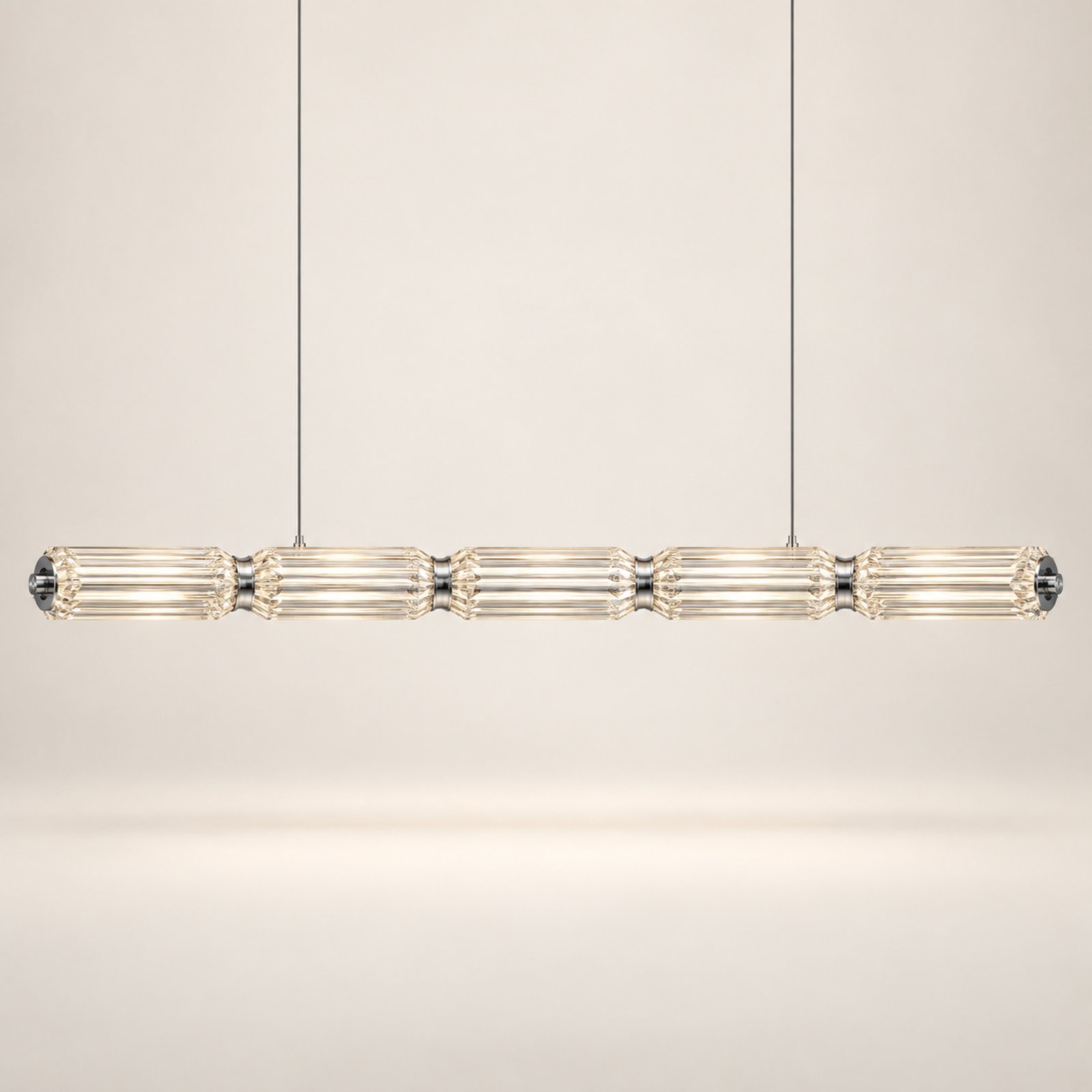 SPACE361 Amara A8136 K9 Hexagonal Crystal Linear Pendant Light - Modern Lamps - product listing