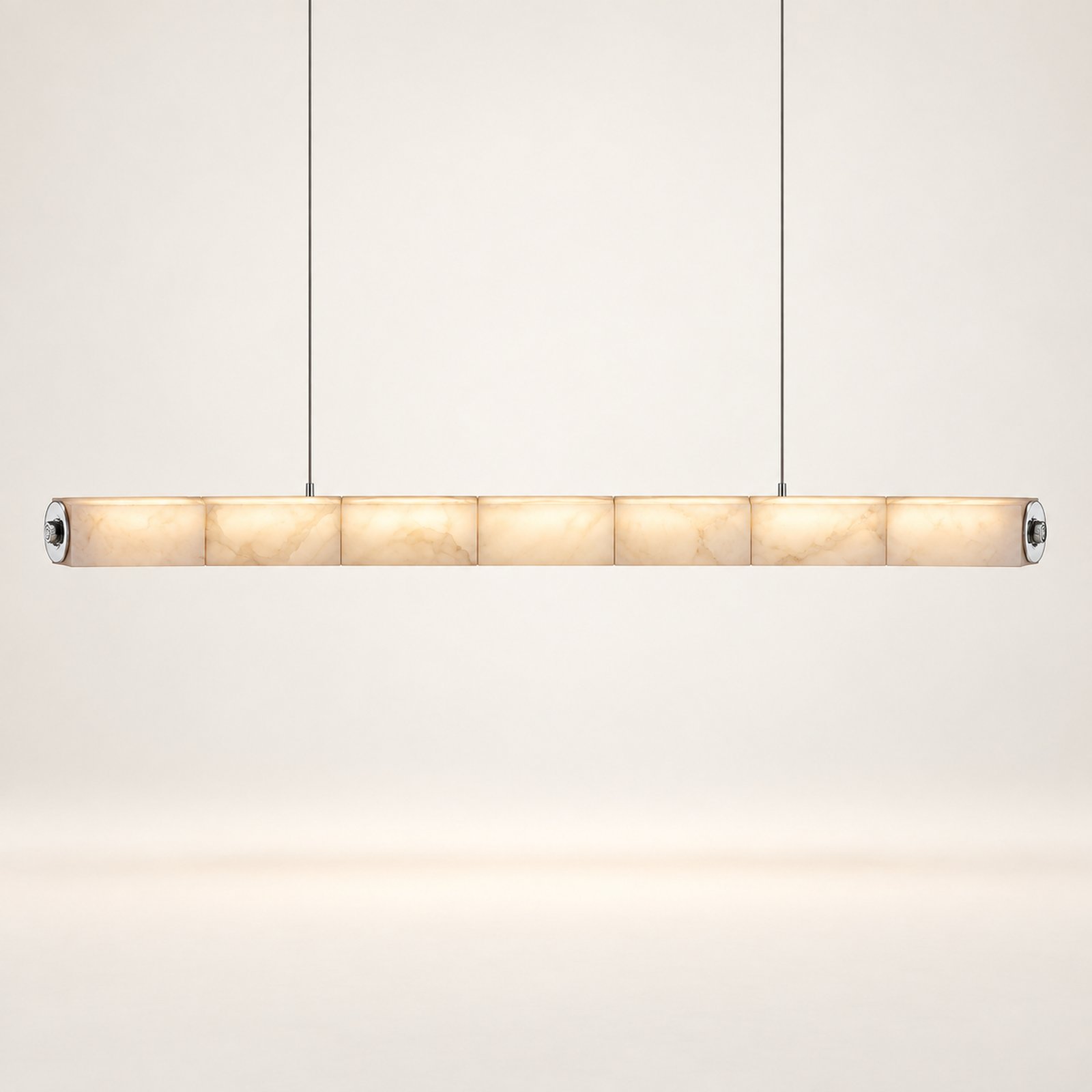 SPACE361 Amara A8137 Spanish Stone Square Linear Pendant Light - Modern Lamps - product listing