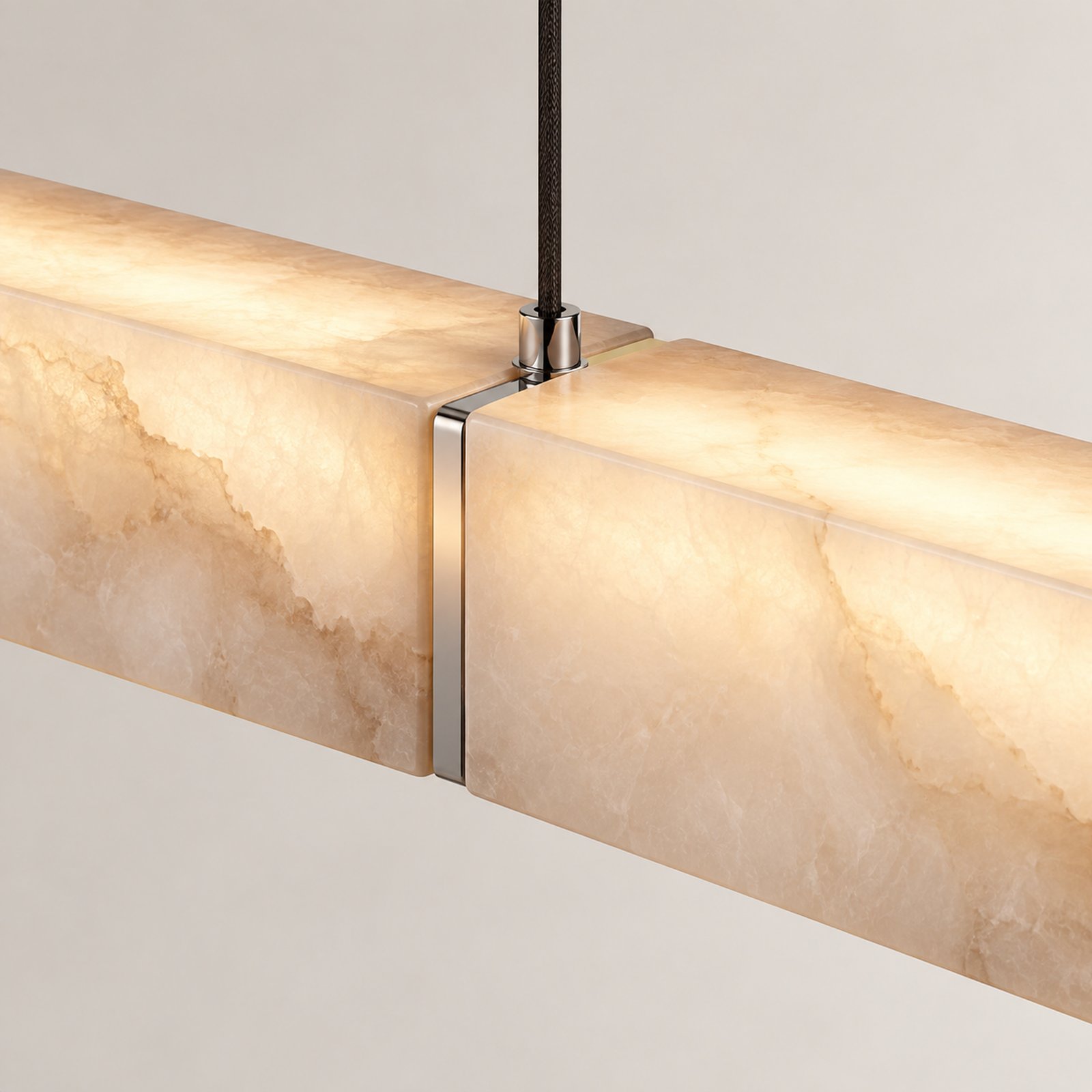 SPACE361 Amara A8137 Spanish Stone Square Linear Pendant Light - Modern Lamps - gallery image